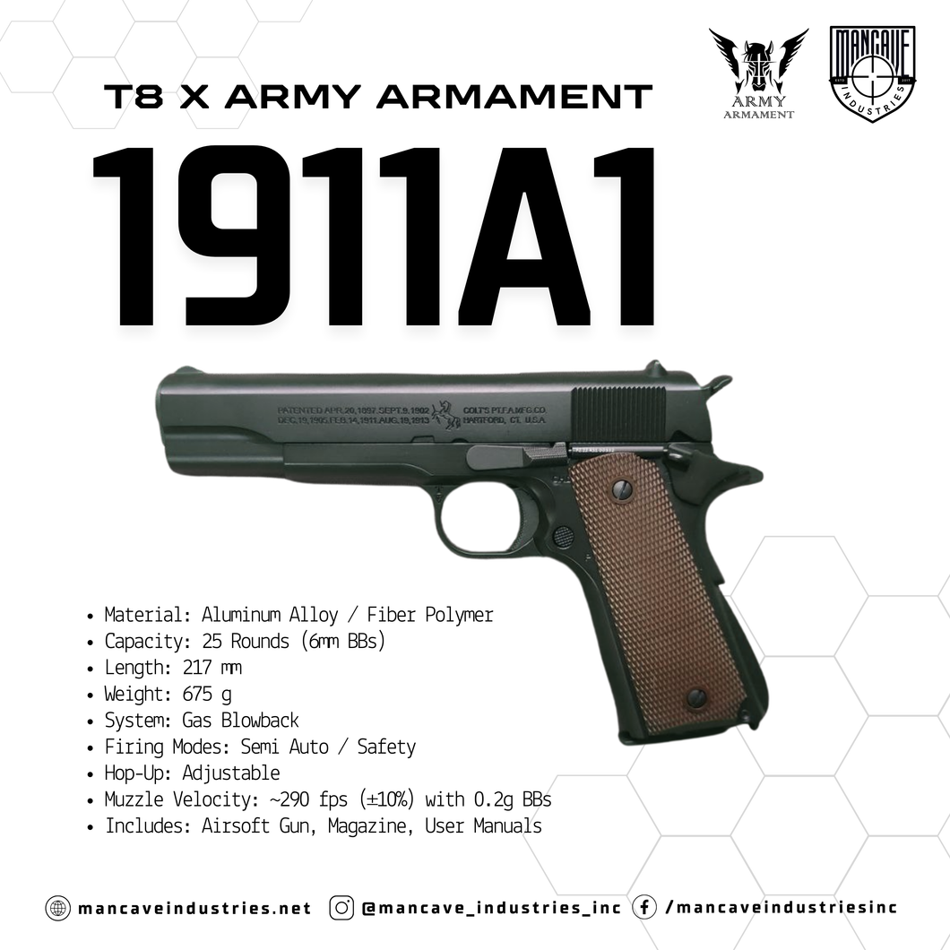 T8 X Army Armament 1911a1
